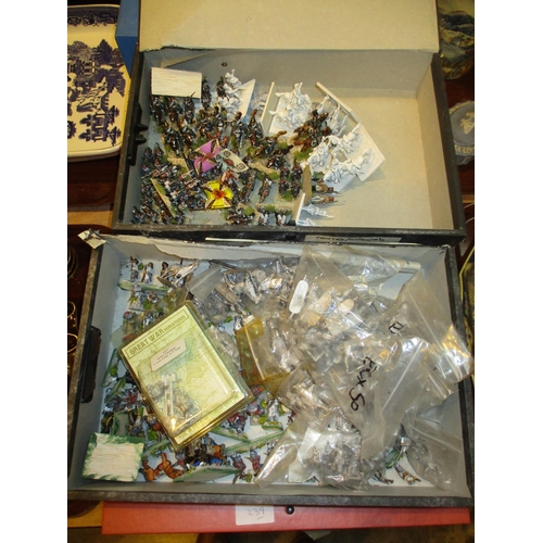 239 - Six Boxes of Metal Model Soldiers etc