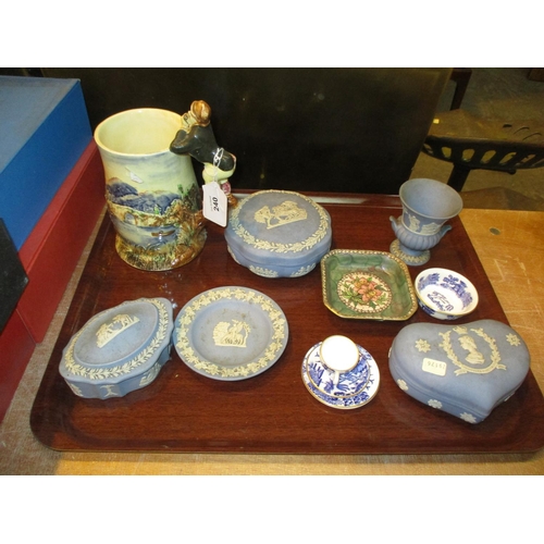 240 - Wedgwood Blue Jasper China, Royal Winton Mug etc