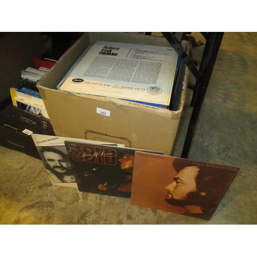 243 - Box of LPs including Don McLean, Bellamy Brothers, Mickey Newbury