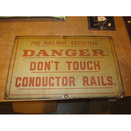 25 - Railway Executive Enamel Sign