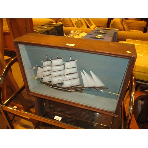 253 - Cased Model of a Tall Mast Ship