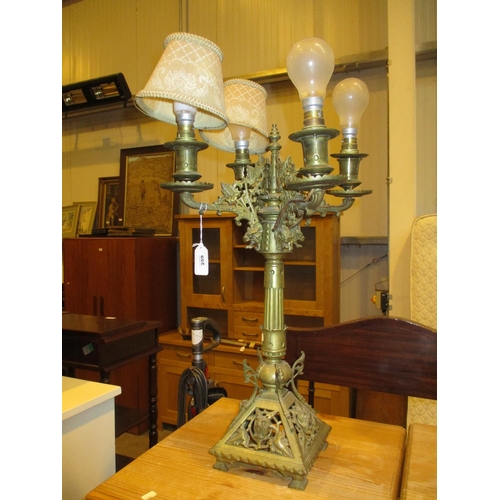 259 - Ornate Brass 4 Branch Lamp