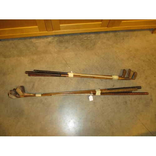 284 - Eight Vintage Hickory Golf Clubs