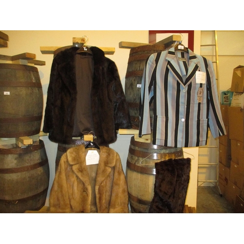 286 - Dunfermline College of PE Jacket and Scarf Circa 1948-50, DHS 2000 Scarf, 2 Fur Jackets and a Stole