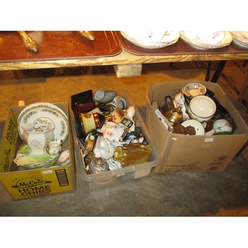 99 - Three Boxes of Ceramics, Glass etc