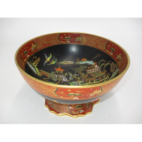 295 - Carltonware Chinoiserie Decorated Mikado Punch Bowl No. 2881, 23cm