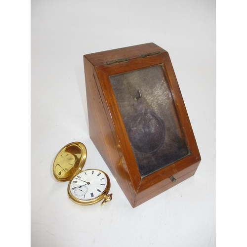 18ct Gold Key Wind Hunter Case Pocket Watch by James M. Tait Alloa No. 17586, London 1877/8, 104g total, 5cm diameter
