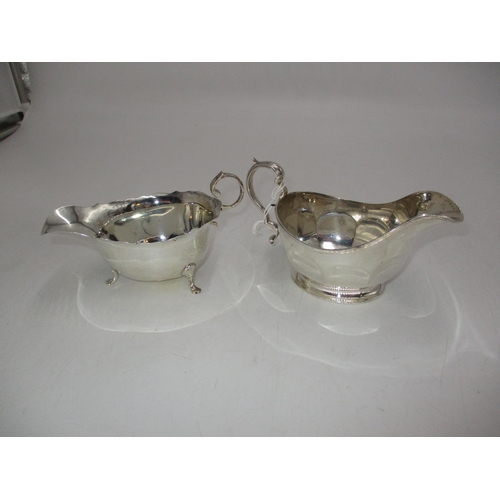 329 - Two Silver Sauce Boats, Birmingham 1933 and Sheffield 1919, 214g total