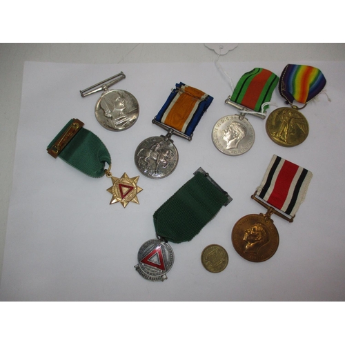 349 - Two WWI Medals for Pte. Edwin Patterson M-279367 ASC, Special Constabulary Medal, Long and Efficient... 