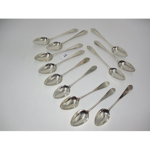 410 - Set of 12 Scottish Silver George III Tablespoons, Edinburgh 1793, Maker F H, 718g