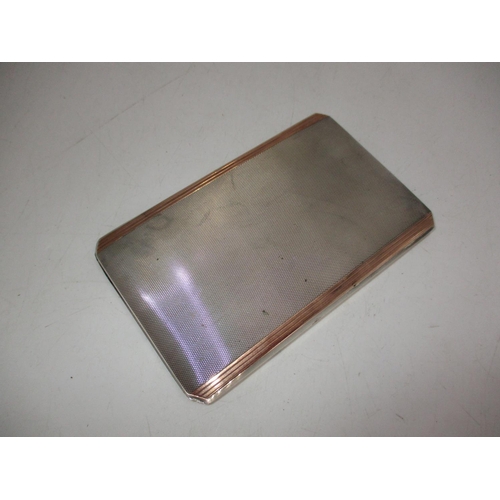 416 - Silver Engine Turned Cigarette Case, London 1936, 202g