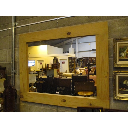 475 - Pine Frame Wall Mirror, 102x127cm