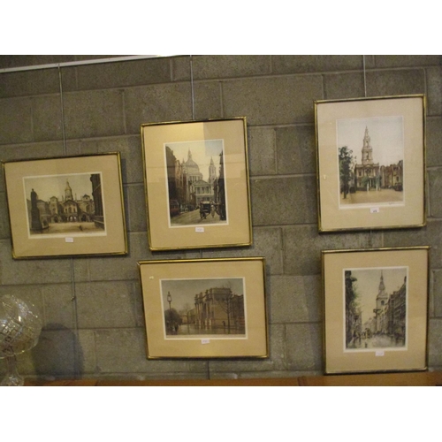 478 - Five Coloured Etchings after Edward King