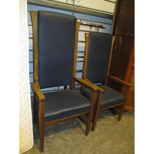 501 - Pair of Ladies and Gents Throne Type Chairs