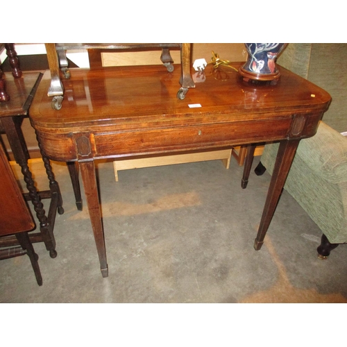 515 - 19th Century Inlaid Mahogany Fold Over Tea Table