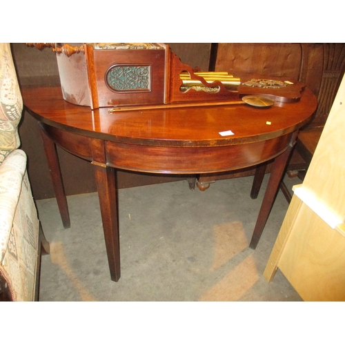 518 - Mahogany Demi Lune Hall Table, 122cm