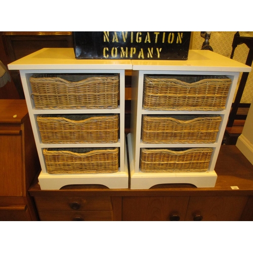 528 - Pair of 3 Drawer Bedside Chests