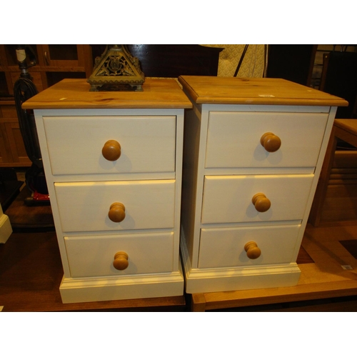 529 - Pair of 3 Drawer Bedside Chests