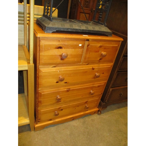 532 - Modern Pine Chest of 5 Drawers, 74cm