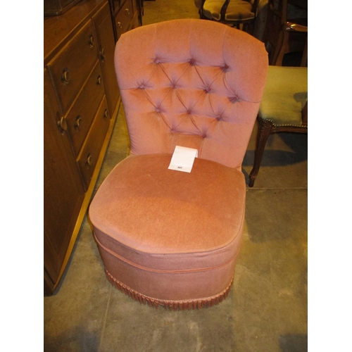 591 - Deep Buttoned Bedroom Chair