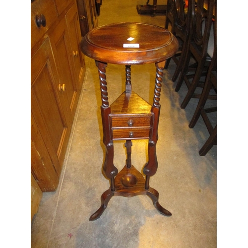 604 - Reproduction Mahogany Tripod Plant Table