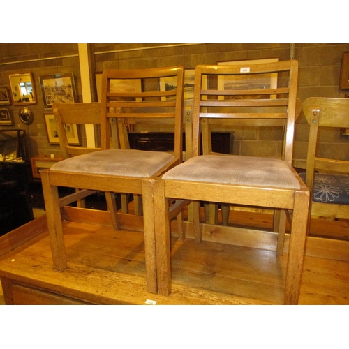 611 - Pair of Heals London Oak Dining Chairs