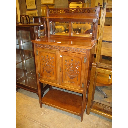 616 - Victorian Walnut Music Cabinet, 64cm