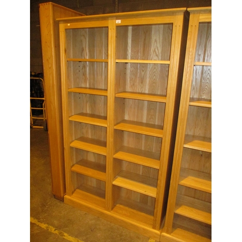 621 - Tall Light Oak Bookshelves, 103cm