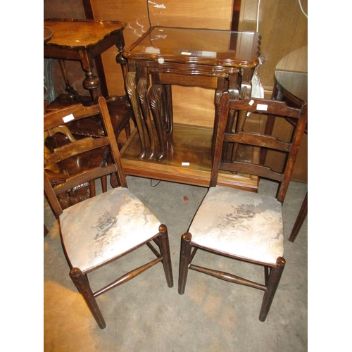 627 - Mahogany Coffee Table, Nest of Tables and Pair of Bedroom Chairs