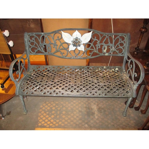 629 - Cast Metal Garden Bench