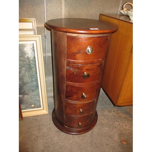 641 - Pillar Chest of 5 Drawers