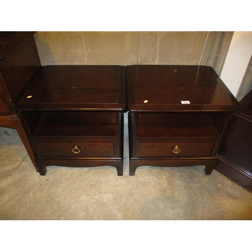 650 - Pair of Stag Minstrel Bedside Tables