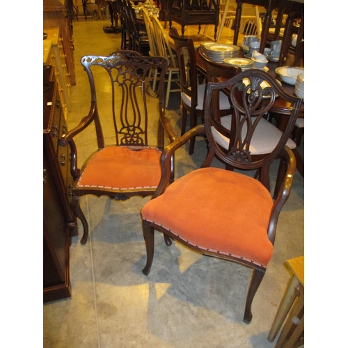 658 - Two 1920's Mahogany Occasional Arm Chairs