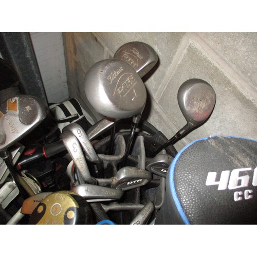 123 - Various Golf Bags and Clubs