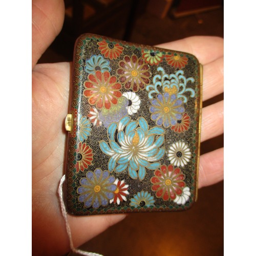 422 - Cloisonne Enamel Cigarette Case