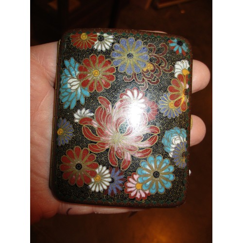 422 - Cloisonne Enamel Cigarette Case