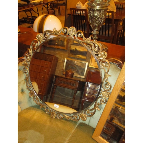 108 - Foliate Frame Wall Mirror, 75cm