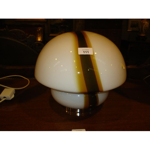 111 - Glass Mushroom Table Lamp