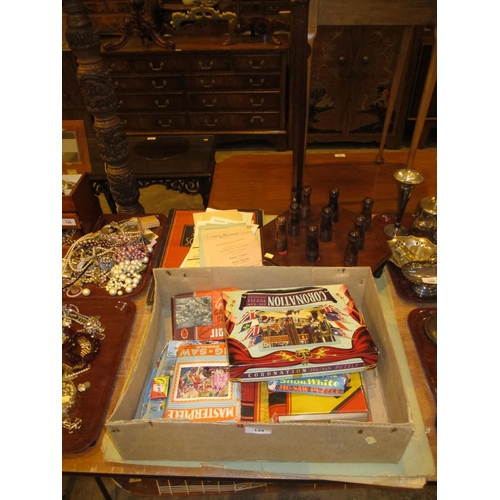 134 - Vintage Jigsaws, Skittles, Old Plans etc