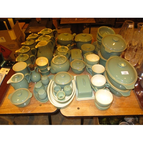 142 - Collection of Denby Tablewares, 65 pieces