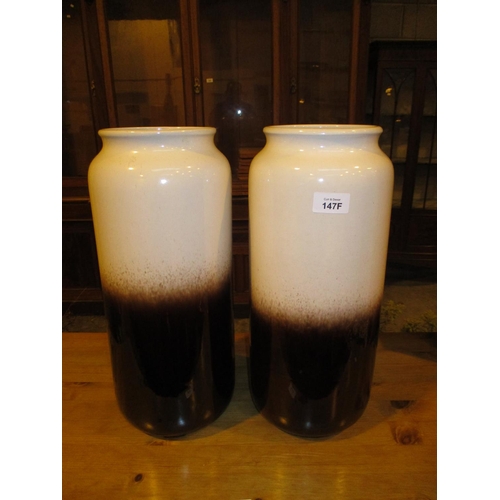 147F - Pair of West German Pottery Vases