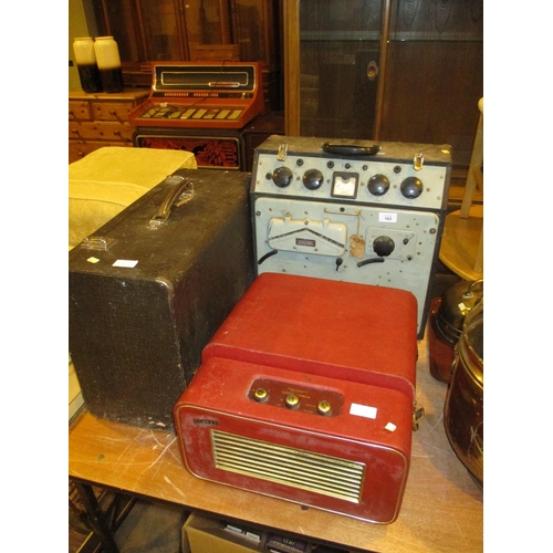 163 - Hacker Rambler Record Player, Wearite Reel to Reel Player and a Sewing Machine