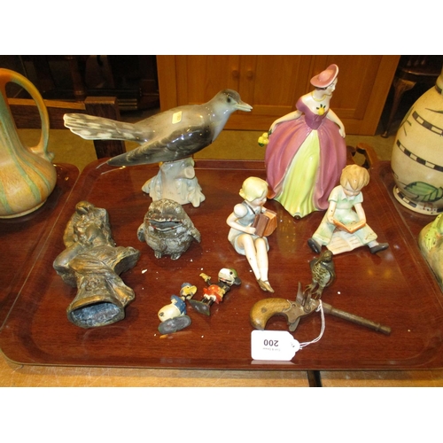 200 - Three Goebel Figures, Cold Painted Bronze Penguin, Disney Figures etc