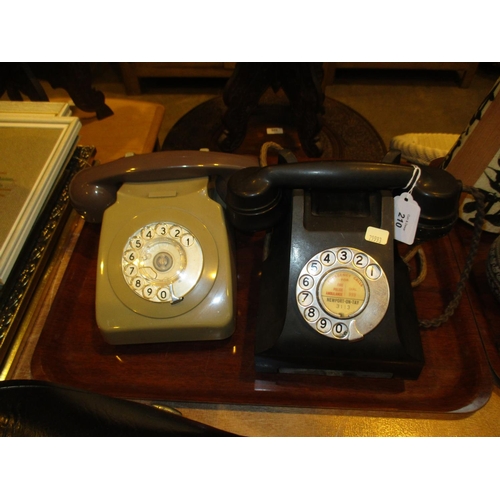 210 - Two Vintage Telephones