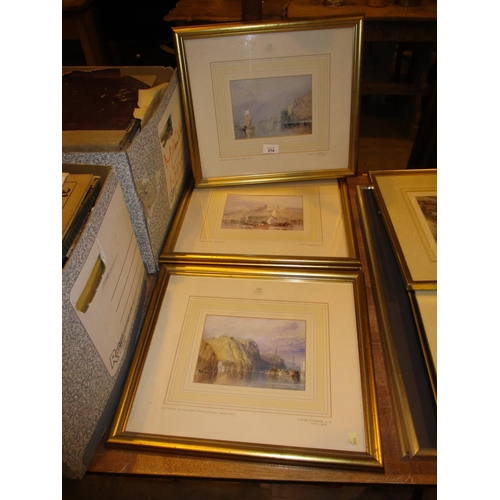 214 - Three Prints after JMW Turner