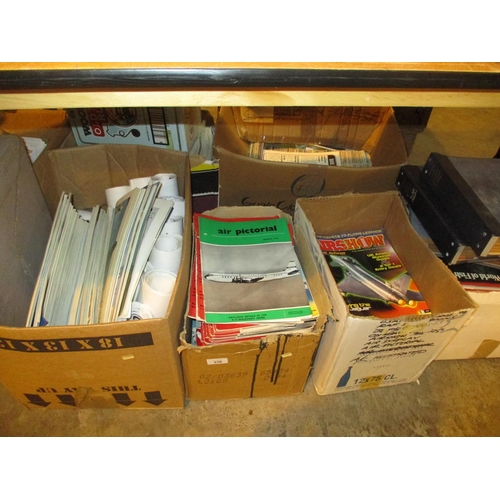 236 - Eight Boxes of Aircraft Magazines etc