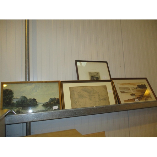 269 - Dorothy Bruce Watercolour of Largs, along with 3 Other Pictures