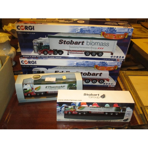 62 - Two Corgi Eddie Stobart Lorries and 2 Others by Oxford