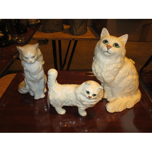 79A - Two Beswick and Nao Cats