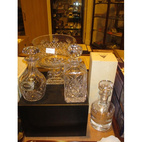 79F - Three Decanters and Presentation Bowl